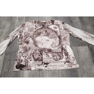 Women's Cubism 3/4 Sleeve Shirt Size XL Sarah Bernhardt